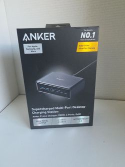 Anker Prime USB-C Desktop Charger 200W 6-Ports GaN Charging Station