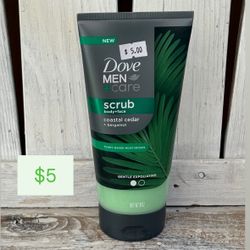 Dove Men+Care Body & Face Scrub with Plant-Based Moisturizers - Coastal Cedar & Bergamot - 9oz