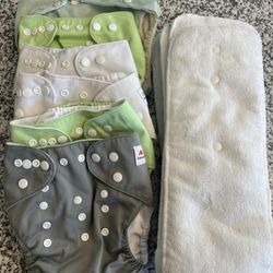 Alva Baby One Size Cloth Diapers And Inserts