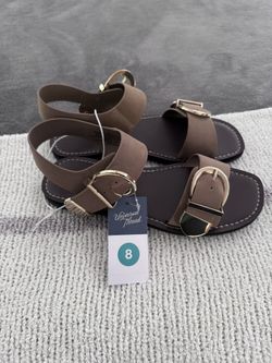 Universal thread Tan Sandals- Brand New