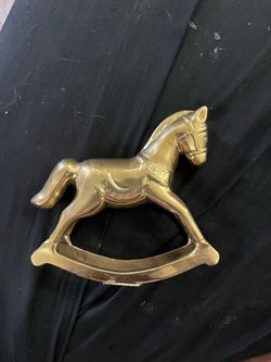 Antique Brass Rocking Horse
