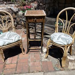 Rattan table and chairs