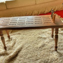 Antique Wood Cribbage Board Game 