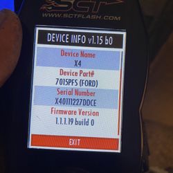 Sct4x Power programmer for a Ford