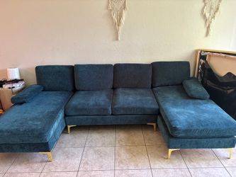 Teal Sofa | Couch | U shaped sectional