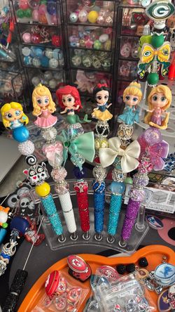 Disney Princess Beaded Rhinestone Pens Set of 6