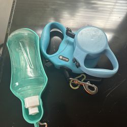 Dog Leashes And Water Bottle