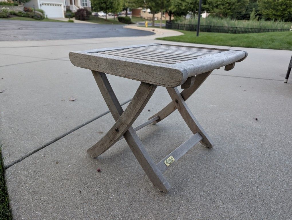Folding Teak Wood Side Table / End Table