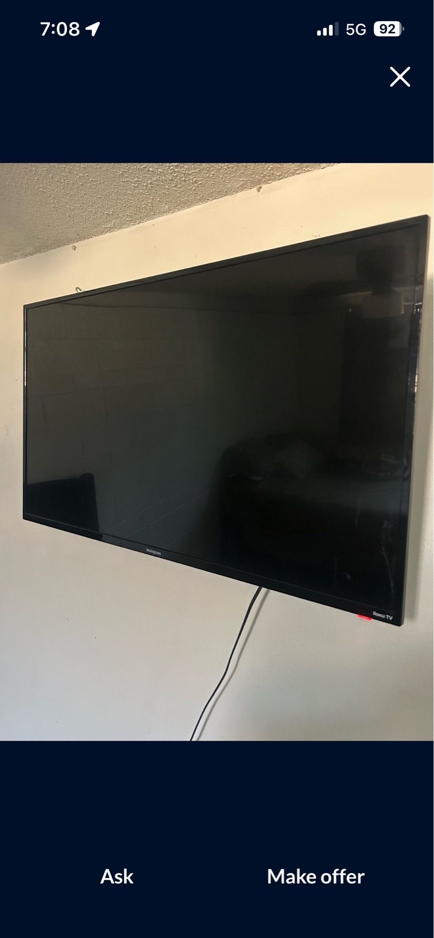 Westinghouse 50 inch TV