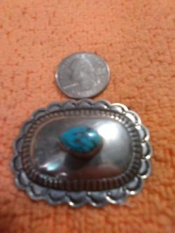 Kokopeli pin and sterling/turquoise pin