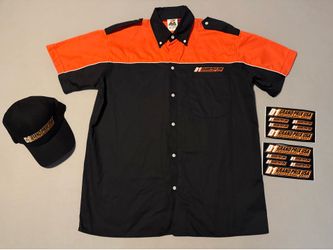 Vintage D1 Professional Drift D1GP Bundle Button Crew Shirt + Hat + Stickers Lot Brand New