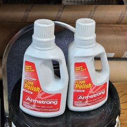 2 Bottles No-Wax Vinyl & Linoleum Glossy Shine Floor Polish (32oz)