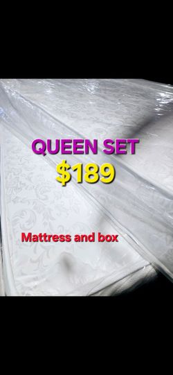 Queen set $189 >> Mattress And Box Spring