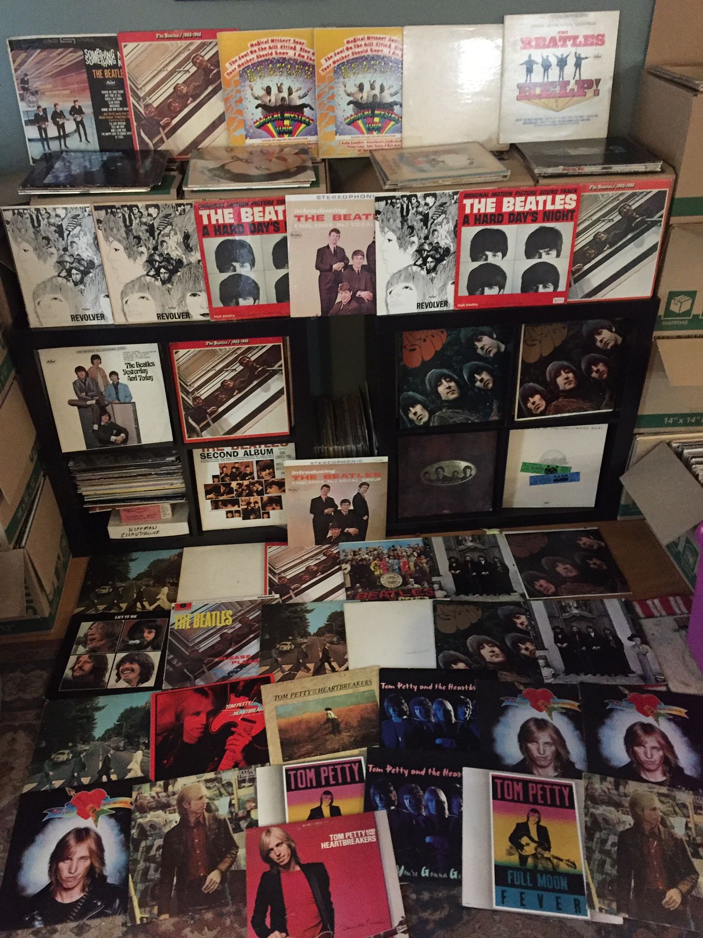 High end vinyl record collection. 50k value . Coltrane Beatles Maiden