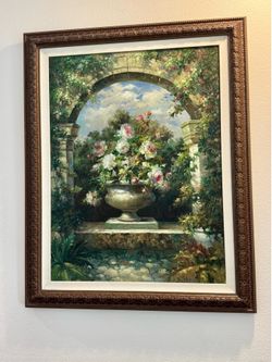 GORGEOUS X-LARGE ORIGINAL OIL PAINTING WITH SIGNATURE