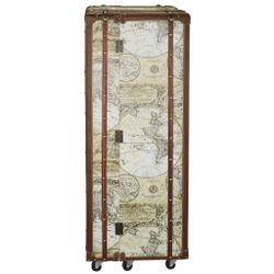 Design Toscano WL4001 20 1/2 Inch Italian World Map Cocktail Trunk 