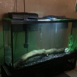 Almost Complete 75 Gallon Fish Tank Aquarium 