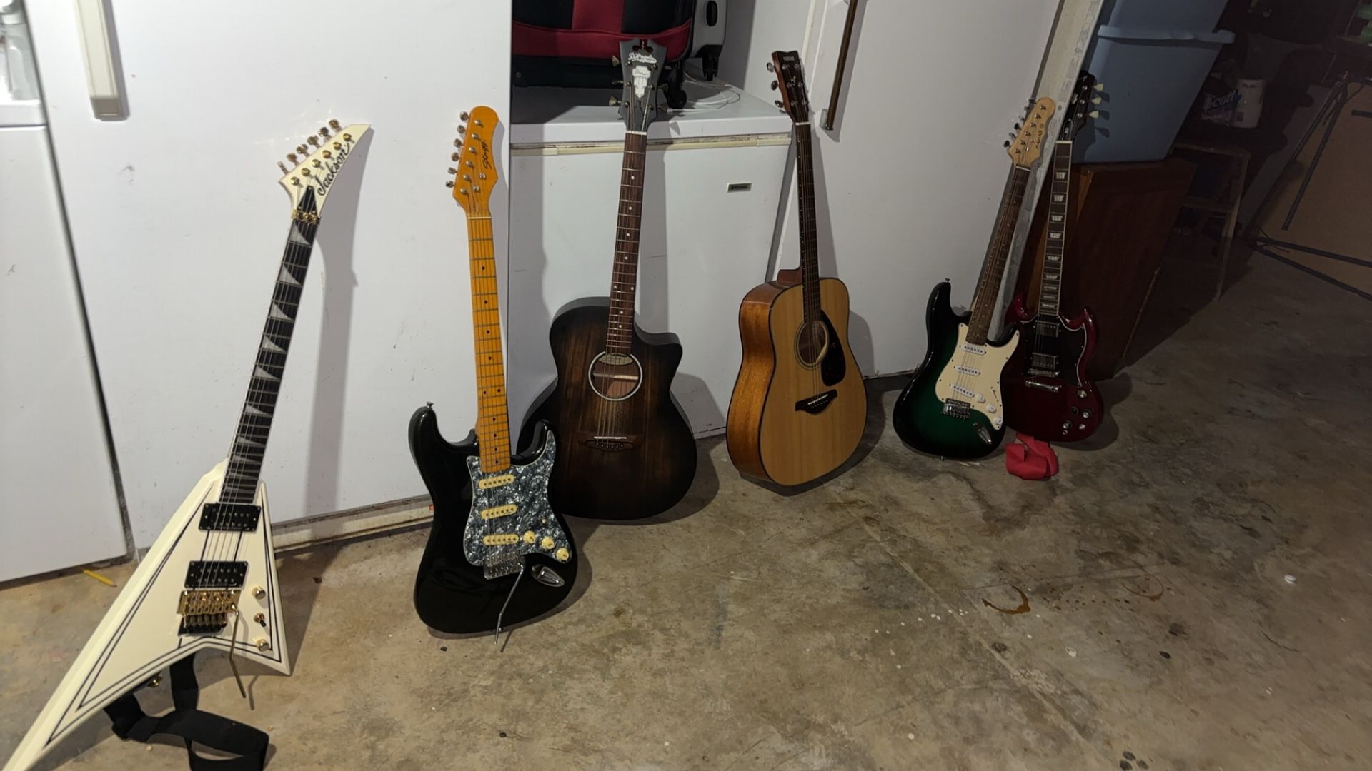 Various guitars