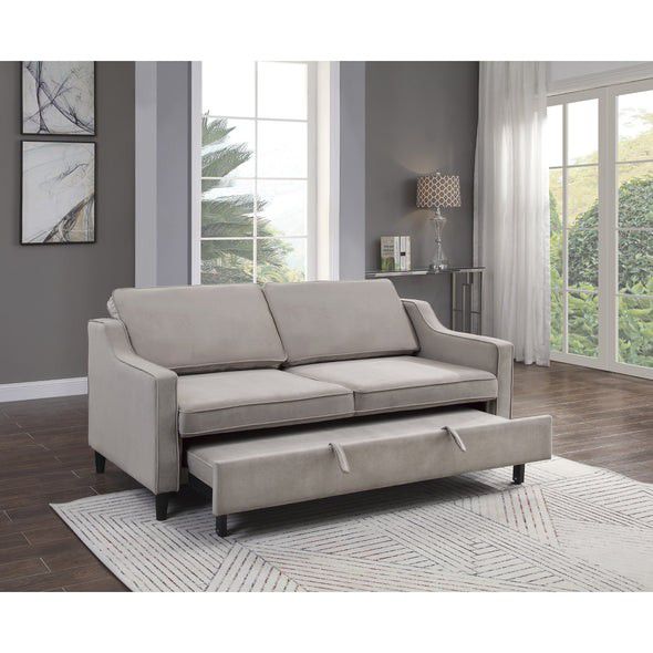 🚚Ask 👉Sectional, Sofa, Couch, Loveseat, Living Room Set, Ottoman. 

✔️In Stock 👉Adelia Cobblestone Velvet Convertible Studio Sofa with Pull-out Bed