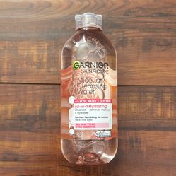 Garnier SkinActive Micellar Cleansing Water with Rose Water + Glycerin; All-In-One HYDRATING Cleanser + Makeup Remover: For All Kin Types; 13.5 oz
