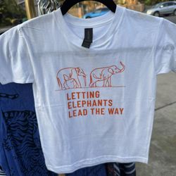 100% COTTON SAVE THE ELEPHANTS T-SHIRTS - UNISEX SIZES S - XL + KIDS SIZES XS - L