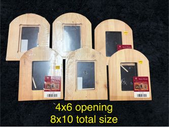 6pc  8x10 Wooden Frames