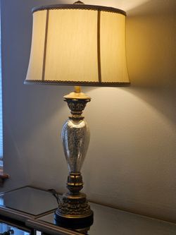 Table Lamp with Mercury Glass Base