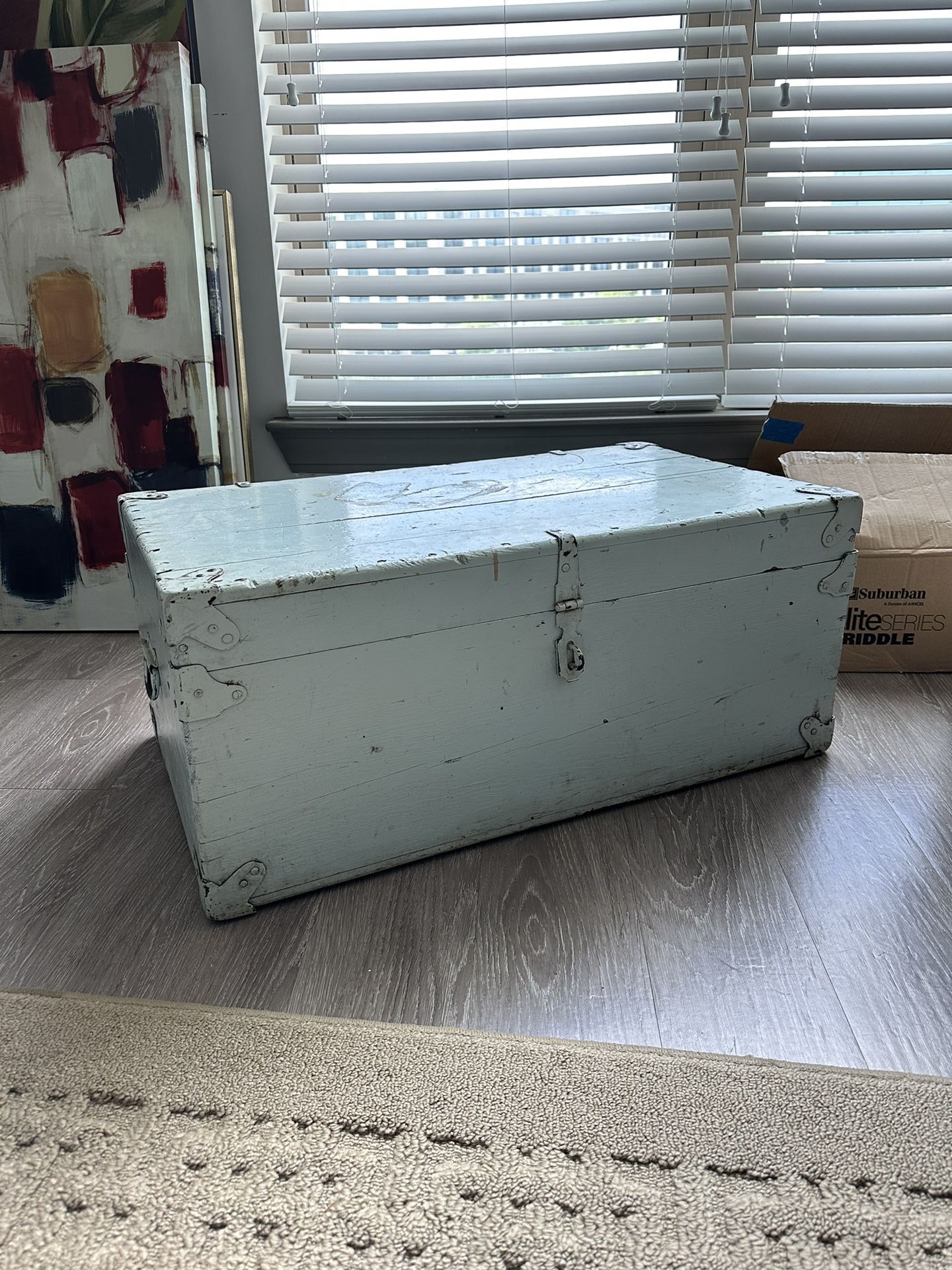 1950's American Vintage Military Foot Locker w/ Tray