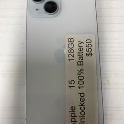 Apple iPhone 15 128 Gb Unlocked New Battery Tmobile Metro Pcs Att Verizon 