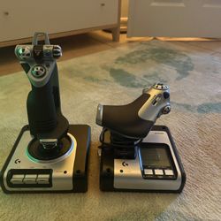 Logitech G X52 HOTAS Flight Stick and Throttle