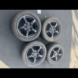 4 — 205/55r16 225/50r16 5x4.5 5x114.3 Stock S2000 AP1 S2k Accord Rsx Camry Civic RAV4 Wheels Rims Good 90% Treads Tires