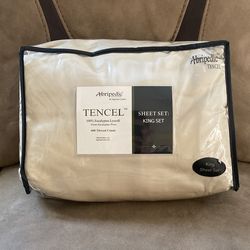 Tencel King Size Sheet Set 600 Thread Eucalyptus Lyocell Beige 