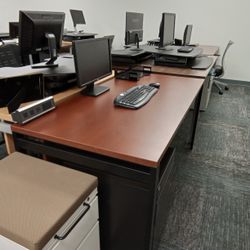 Used -  Laminate Work Table w/ Modesty Panel 