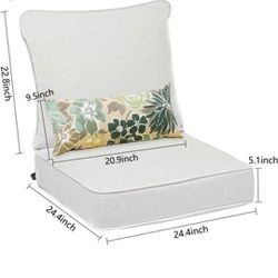 24x24 Deep Seating Outdoor Chair Cushions sets New