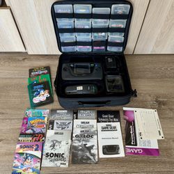 Sega Game Gear Lot - Fully Recapped! 12 Games w/ Manuals, OEM Case, Gear & More