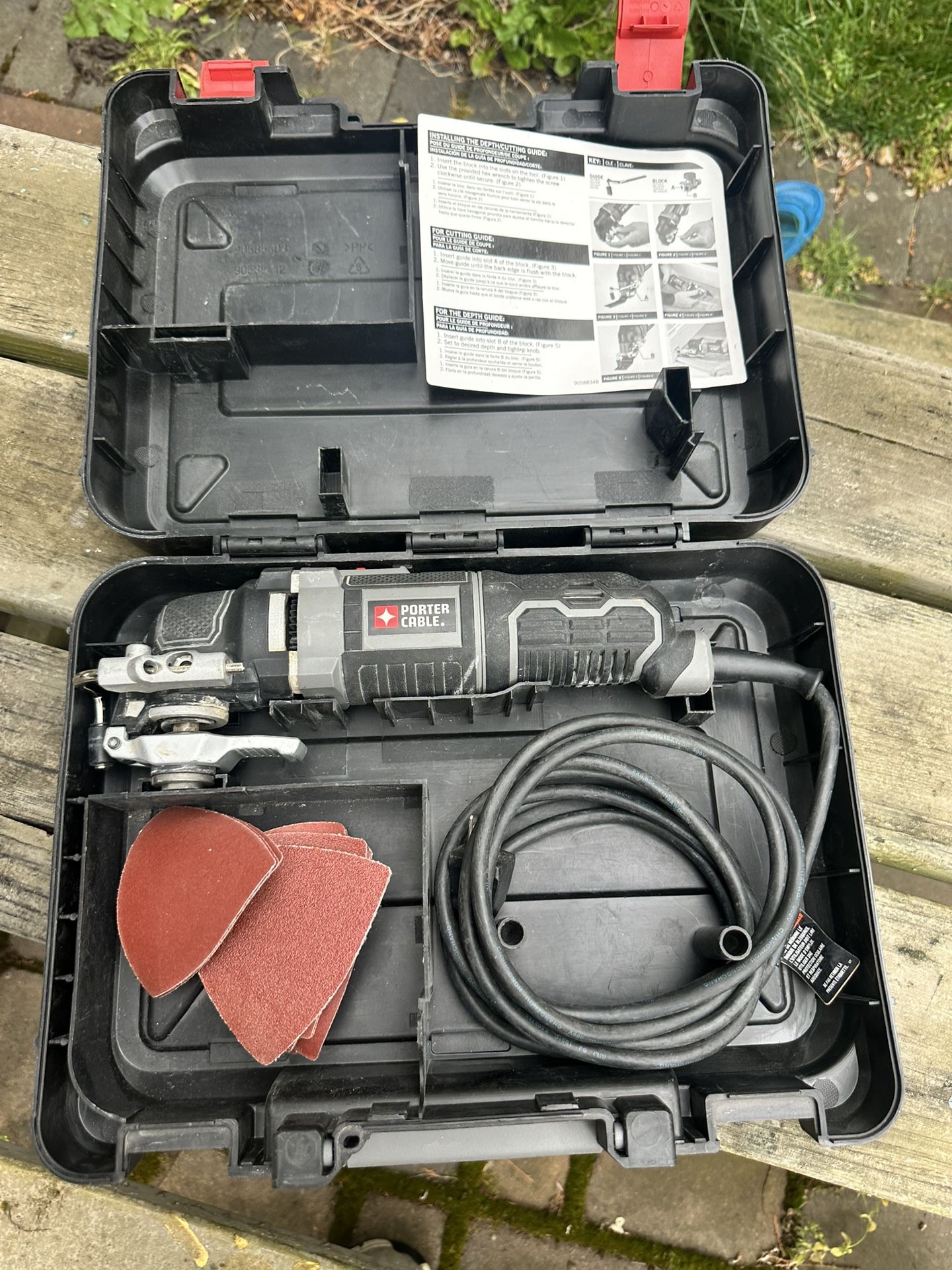 Porter-Cable PCE605 Multi-Tool w/ Case + Depth Guide & Sandpaper