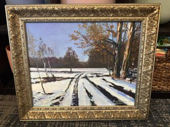Winter Scene Oil Painting