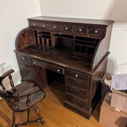 Vintage Roll Top Desk 