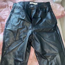 Stretchy  bootcut leather leggings/jeans 