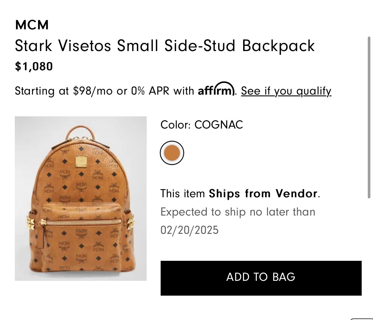 MCM Brown leather Backpack