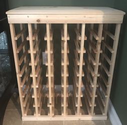 48 Bottle Wooden Wine Rack with Table Top 32”x 26”
