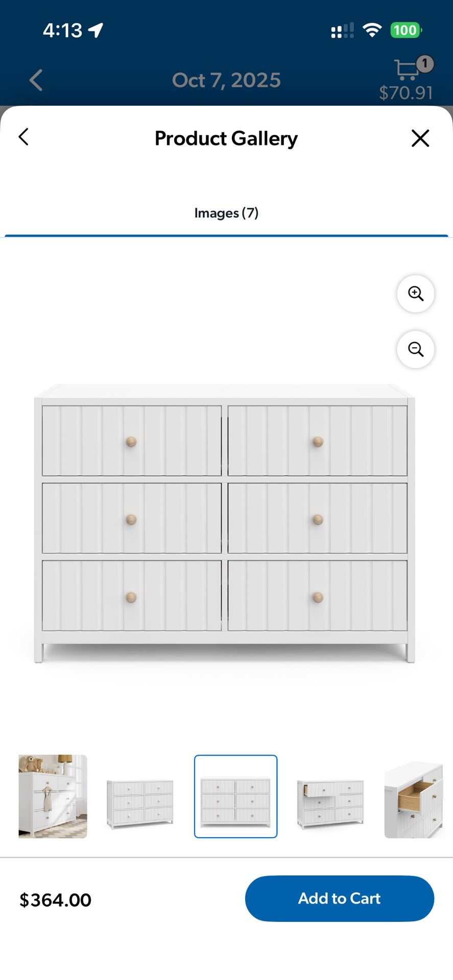 Graco Teddi 6 Drawer Dresser, White