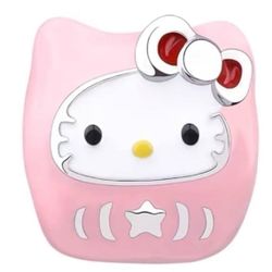 Silver Alloy Sanrio Pink Hello Kitty Charm