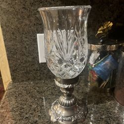 Two Pice Silver Plated Candle Holder