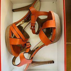 Coach Open Toe Heel (orange)
