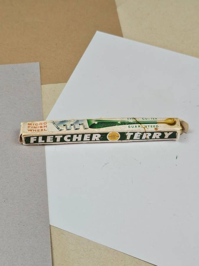Vintage Fletcher-Terry Gold Tip Glass Cutter w/ Box – USA Made