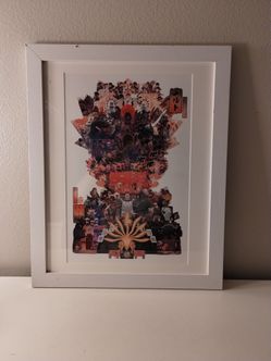 RARE World of Naruto 18" x 22" by Kehasuk Large Size Print White Frame