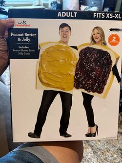 NWT peanut butter and jelly couple’s costume