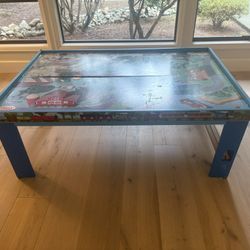 Thomas & Friends Wooden Railway Play Table w/ Reversible Mat Storage Drawer