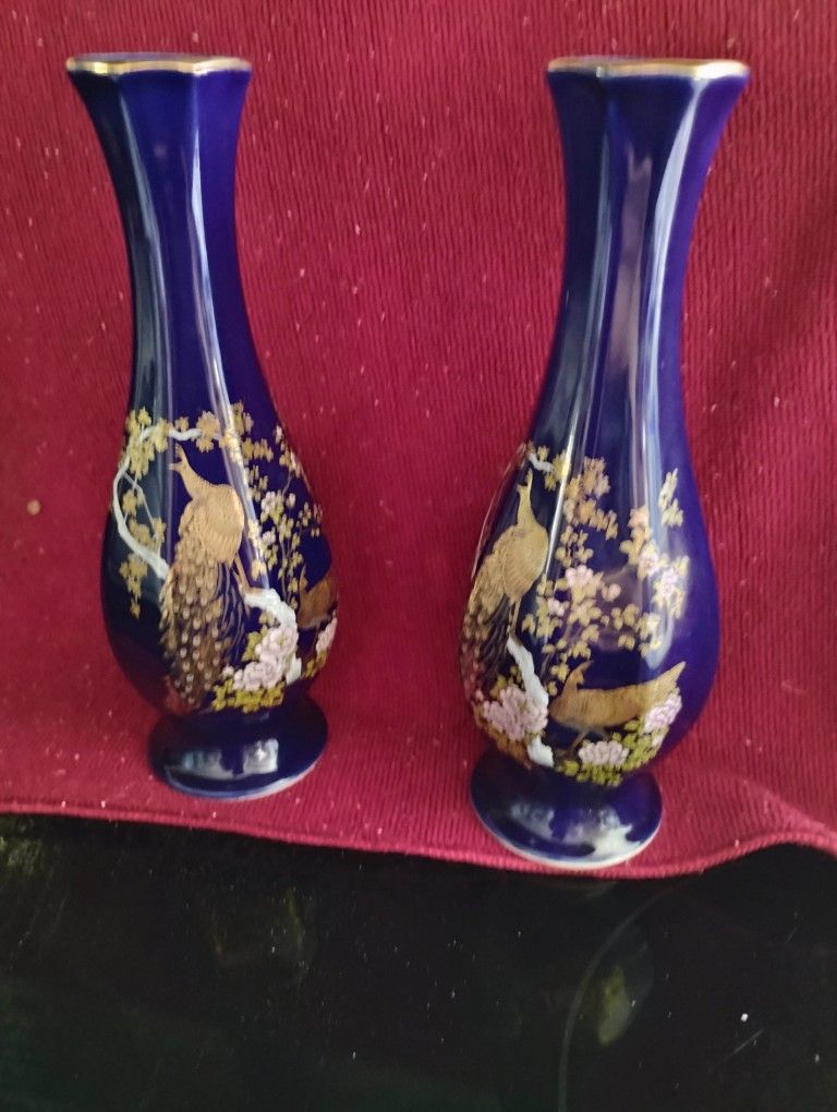 Pair Of Antique Japanese Vases